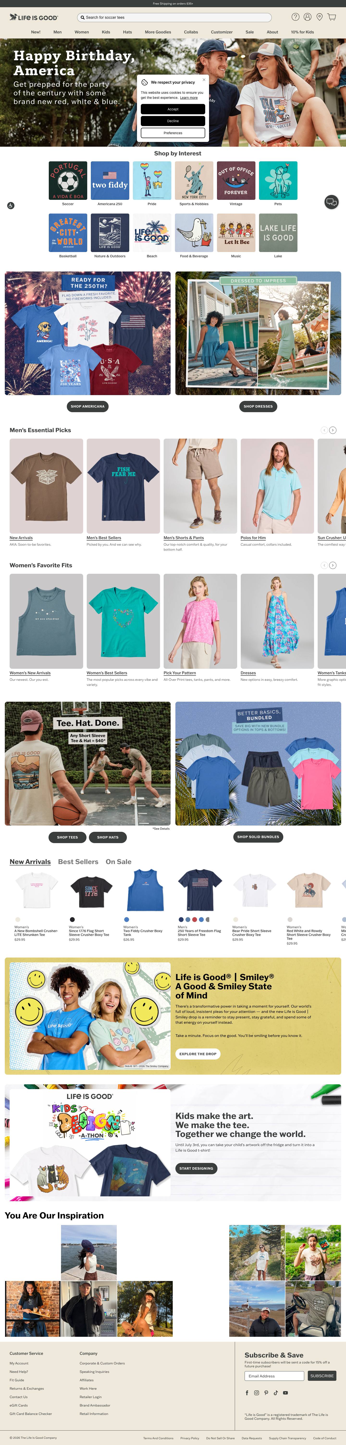 Life is Good website screenshot