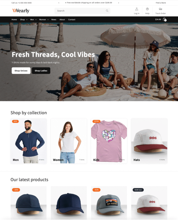 Wearly - Modern Shopify Theme for Fashion & Apparel